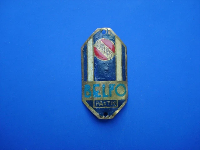 Ancienne Plaque De Vélo Headbadge Métal - Cyclisme Vintage France 1930s